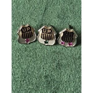 3 Vintage Union Pacific 10k Gold Employee Service Lapel Pin- Tie Tack